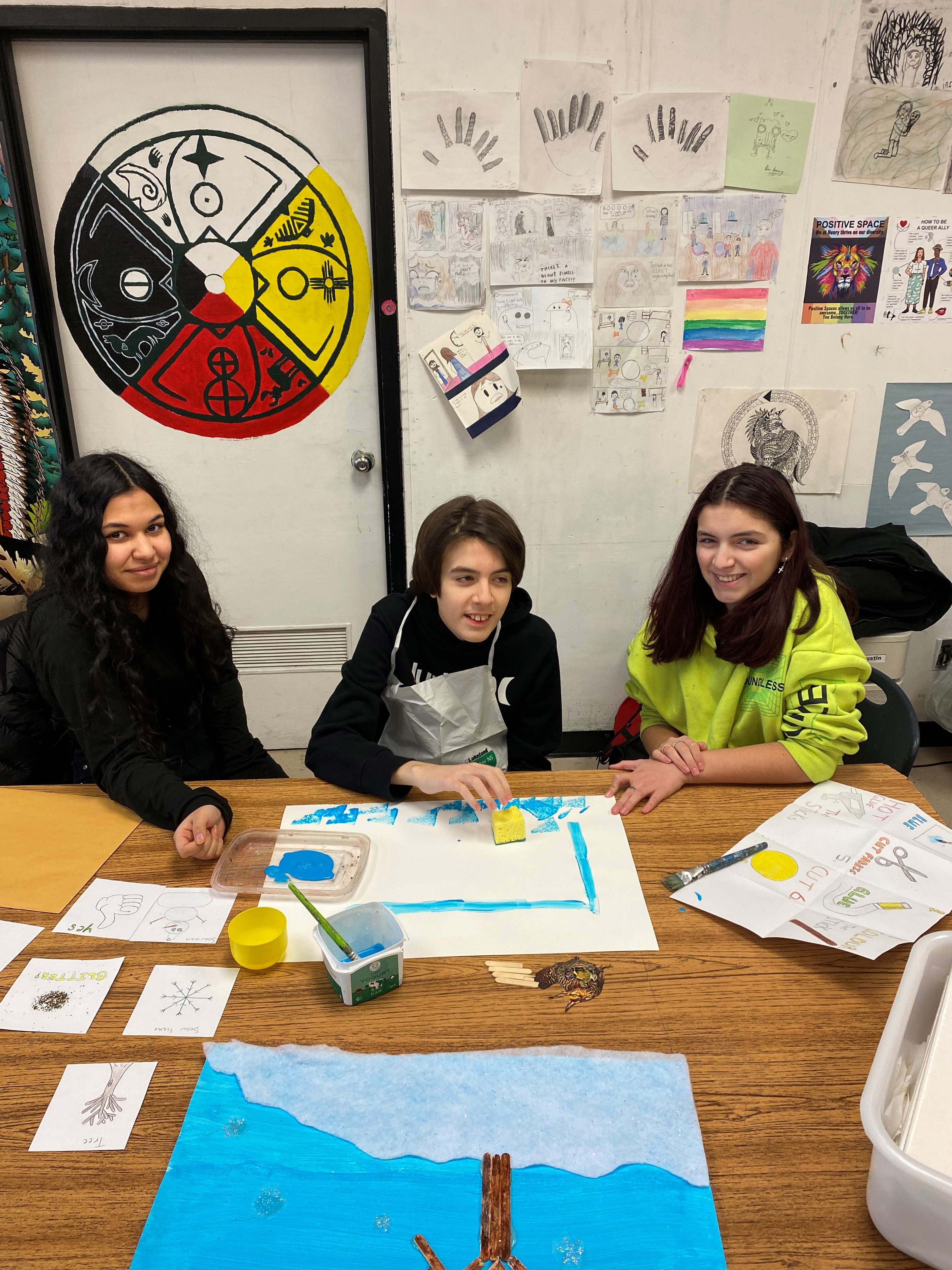 Collaborative art project with senior Visual Arts students.  Open Gallery
